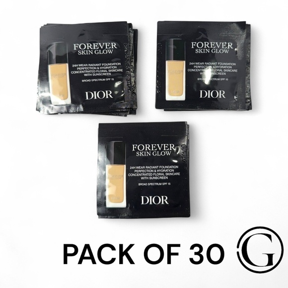 Dior Other - PACK OF 30 CHRISITAN DIOR FOREVER SKIN GLOW 24 H WEAR FOUNDATION 0,5N SAMPLE